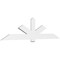 Ekena Millwork Kennewick Architectural Grade PVC Gable Bracket, 96"W x 24"H x 2"D x 6"F, 6/12 Pitch GBP096X24X0206KEN00 - alternate 1